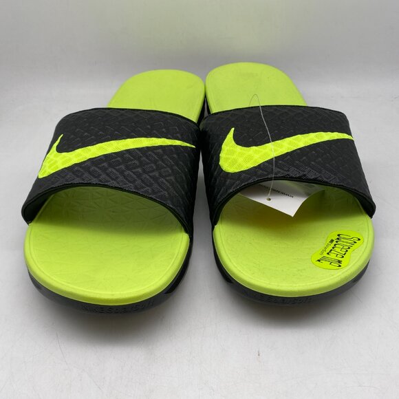 NIKE BENASSI SOLARSOFT BLACK/VOLT #705474-070 US MEN\'S VARIOUS SIZE main image 4